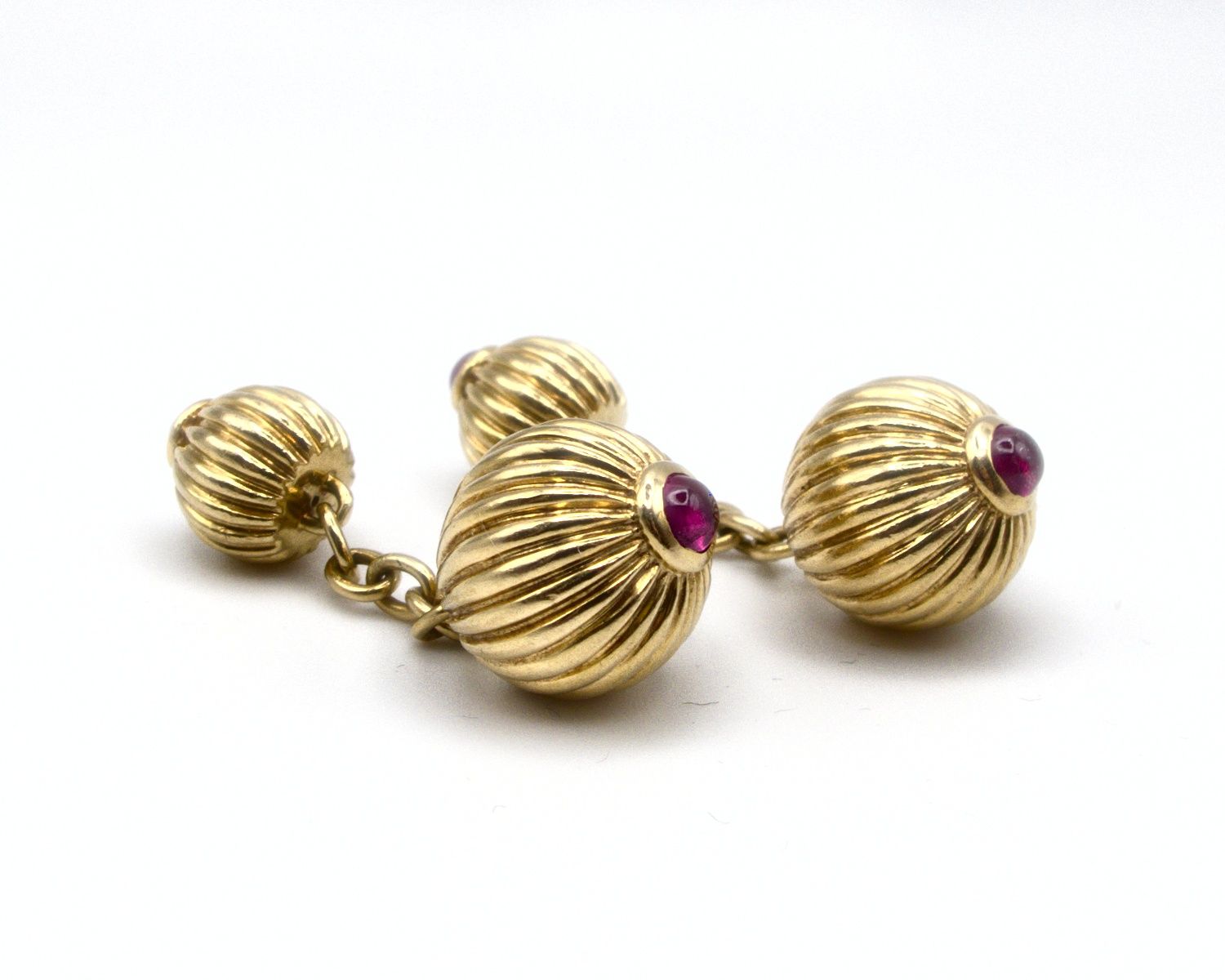 Produktfoto: CARTIER PASHA MANSCHETTENKN&Ouml;PFE GOLD750 RUBIN CABOCHONSCHLIFF JG 960100840800012
