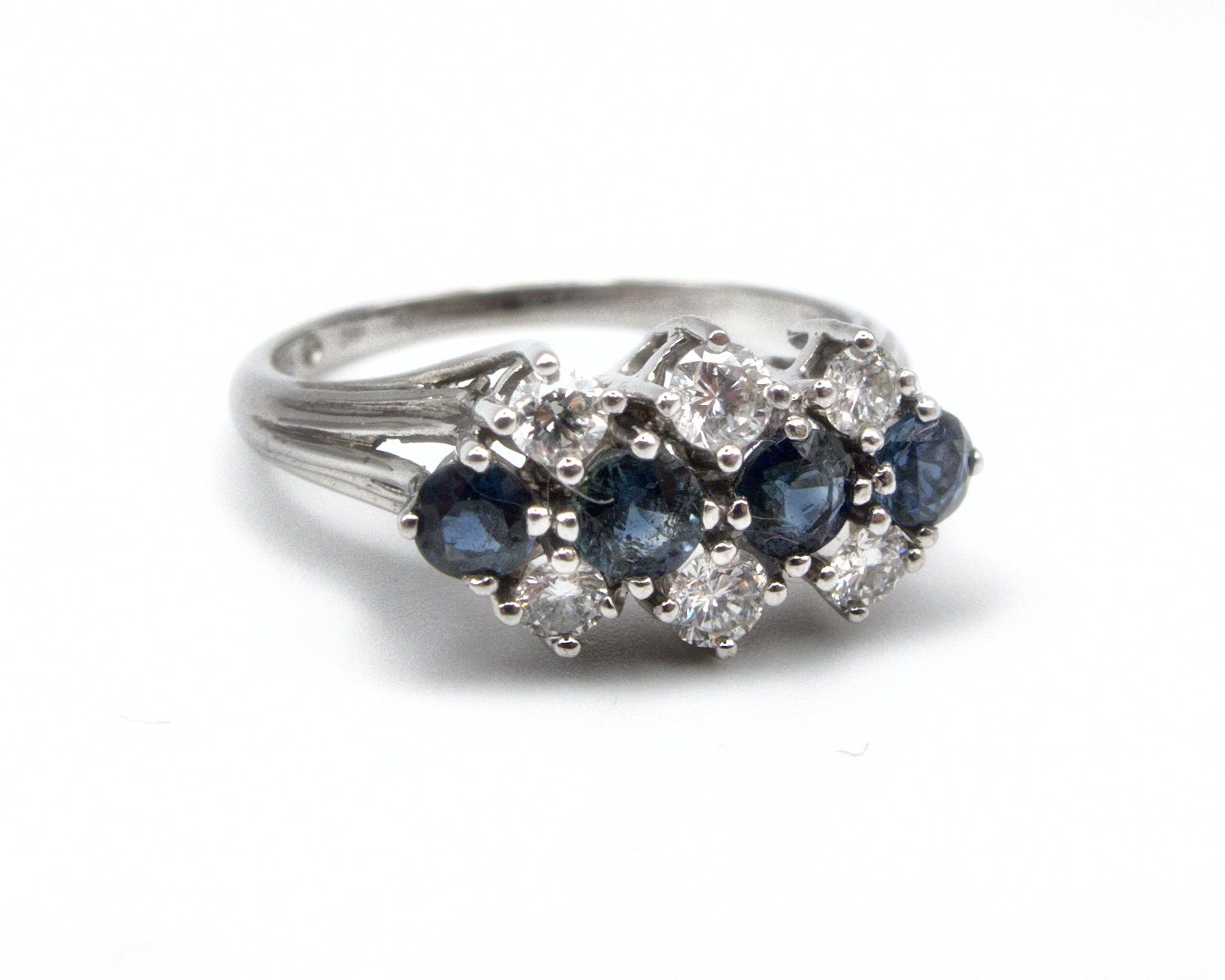 Produktfoto: CLUSTER RING WEISSGOLD 585 BRILLANTEN 0,36 CT SAPHIRE GR. 56 JG 960100730900012