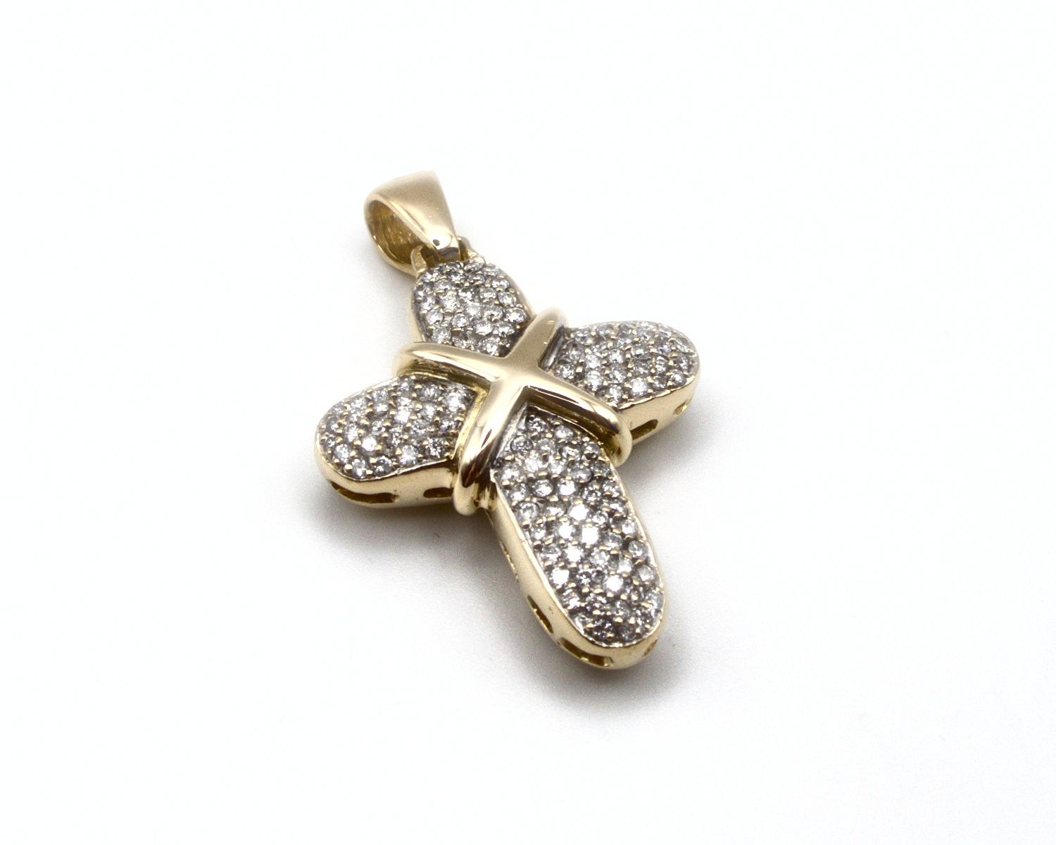 Produktfoto: OPULENTER KREUZ ANH&Auml;NGER GOLD 750 BRILLANTEN 1,10 CT JG 960100241000012