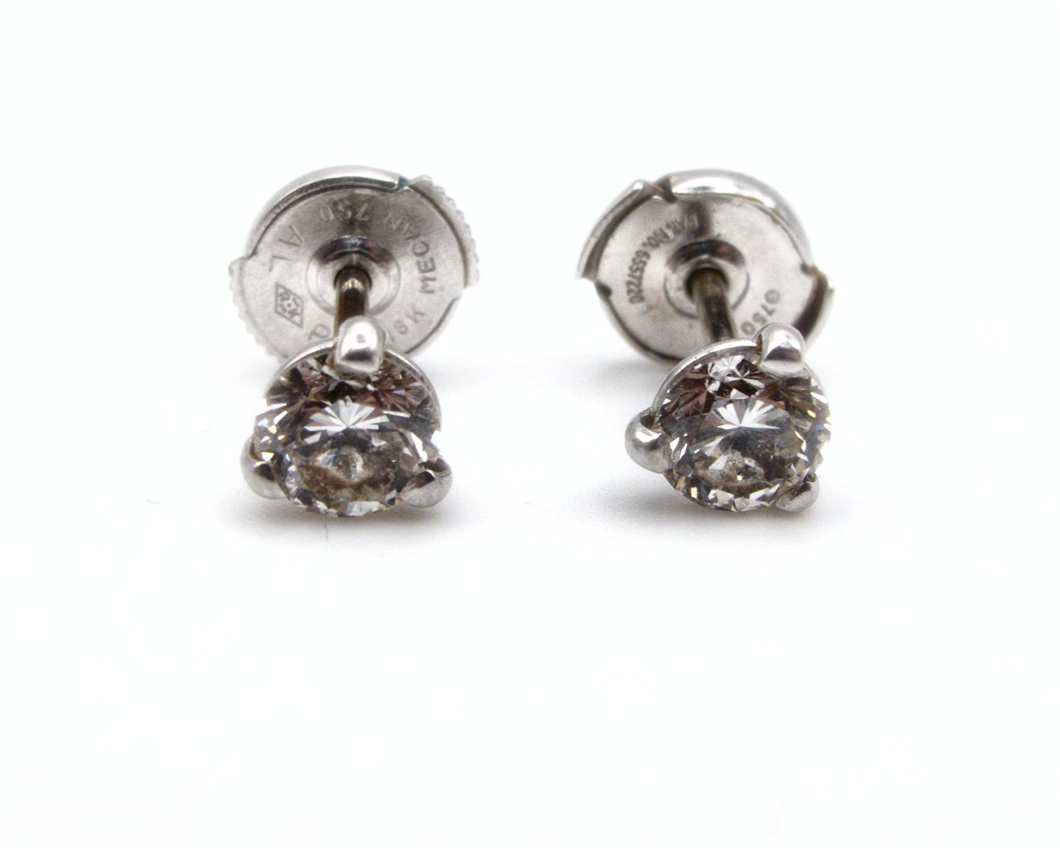 Produktfoto: SOLIT&Auml;R OHRRINGE STECKER WEISSGOLD 750 BRILLANTEN 1,03 CT JG 960100770900012